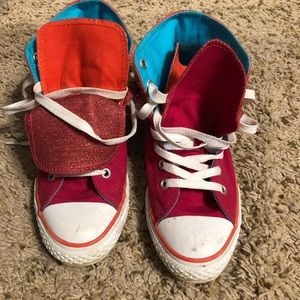 High Top Double Tongue Converse